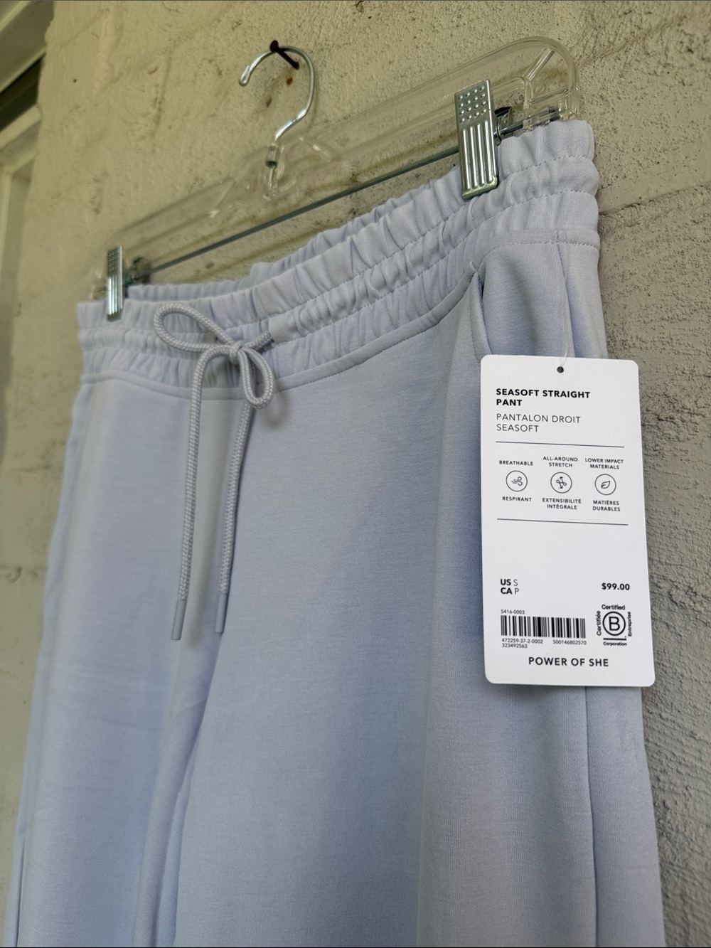 NWT Athleta Seasoft Straight Lounge/Travel Pant In Dove Size Small - Picture 6 of 13